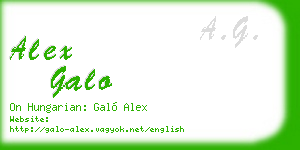alex galo business card